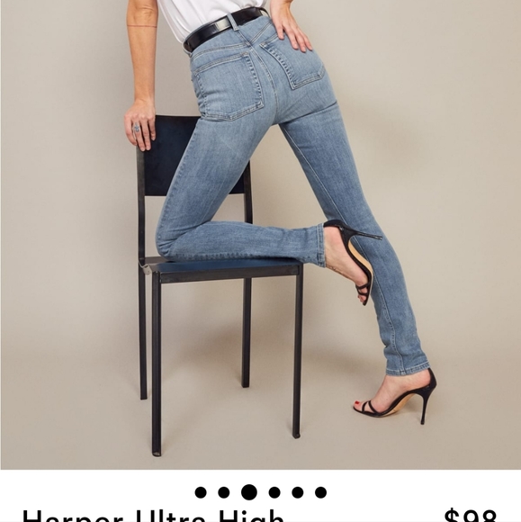 Reformation Harper Ultra High Rise Skinny Jean in Cyprus Color Sz 25 - Picture 2 of 13